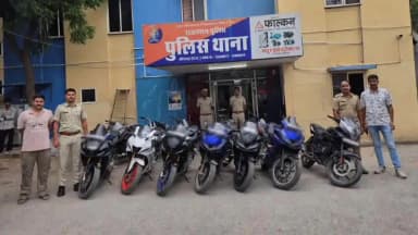 खेरवाड़ा: खेरवाड़ा पुलिस ने यातायात नियमों का उल्लंघन करने वालों पर कसा शिकंजा, हेलमेट अभियान में 18 पावर बाइक की की गई जब्त