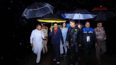 पालघर: झांजरोळी धरण परिसराची राज्याचे जलसंपदा मंत्री गिरीश महाजन यांनी केली पाहणी