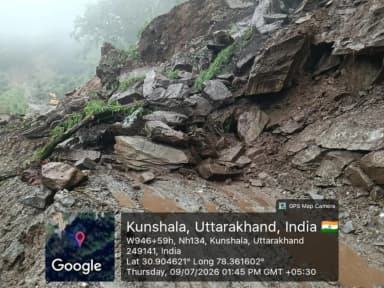 राजगढ़ी: यमुनोत्री हाईवे पर स्यानाचट्टी के पास भूस्खलन से मार्ग फिर से बंद, बड़कोट टीमें जारी मदद