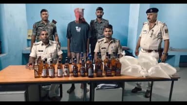 नबीनगर: अंकोरहा से पुलिस ने की बड़ी कार्रवाई, 72 लीटर शराब बरामद, एक तस्कर गिरफ्तार