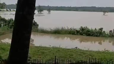 সাব্রুম: মনু ও ফেনী নদীর জোড়া স্রোতে প্লাবিত মনুঘাটের রতনমনি এডিসি ভিলেজের বিস্তীর্ণ কৃষি জমি