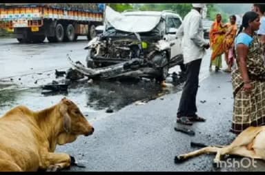 वरोरा: नागपूर-वरोरा राष्ट्रीय महामार्गावरील वरोरा येथे भीषण अपघात; कारचे मोठे नुकसान, चालक वाहन सोडून फरार