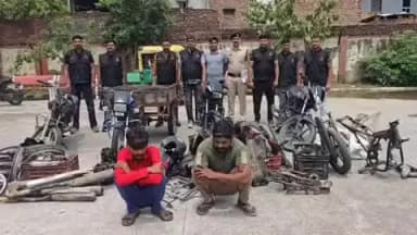 पलवल: CIA स्टॉफ पलवल नें चोर व चोरी के वाहन खरीदने वाले कबाड़ी को किया गिरफ्तार मोटरसाइकिल व कटे हुए पार्ट्स बरामद