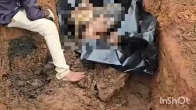 बमोरी: हिनोतिया के पास जंगल में वन विभाग द्वारा खोदे गए गढ्ढे में मिला जमीन से एक फीट नीचे गड़ा हुआ अज्ञात शव