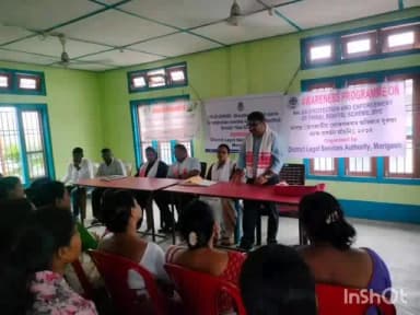 মৰিগাঁও: জিলা আইনী সেৱা প্ৰাধিকৰণৰ উদ্যোগত আহঁতগুৰিত বৃহৎ আইনী সজাগতা সভা