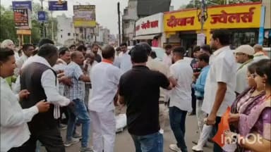 जांजगीर: नीट पेपर लीक और ईडी कार्रवाई के विरोध में कांग्रेस का हल्लाबोल, पुतला दहन के दौरान पुलिस से हुई झड़प