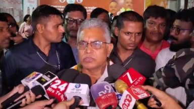রাজারহাট: সল্টলেকে দিলীপ ঘোষের বিস্ফোরক দাবি, ‘ডায়মন্ড হারবার মডেলের ৭ হাজার কোটি টাকার তদন্ত হোক’