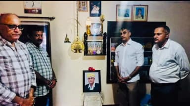 ಮಡಿಕೇರಿ: ಪಟ್ಟಣದಲ್ಲಿ ಬೊವ್ವೇರಿಯಂಡ ರಾಜ ಸುಬ್ಬಯ್ಯ ಮನೆಗೆ ಶಾಸಕರಾದ ಪೊನ್ನಣ್ಣ ಬೇಟಿ