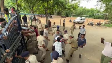 సత్తుపల్లి: సత్తుపల్లిలో కవిత పర్యటనలో ఉద్రిక్తత