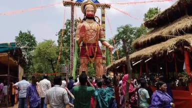 ବୀରମହାରାଜପୁର: କୁତମେଣ୍ଡା ସ୍ଥିତ ମା ମେଟାକାନି ମନ୍ଦିର ନିକଟରେ ହନୁମାନ ମୂର୍ତ୍ତି ପ୍ରତିଷ୍ଠା ଉତ୍ସବ , ହଜାର ହଜାର ଭକ୍ତଙ୍କ ସମାଗମ