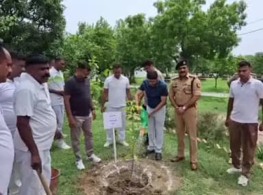 मऊ: वृक्षारोपण महायज्ञ-2026 के तहत 'एक पेड़ मां के नाम' अभियान में जिलाधिकारी ने किया वृक्षारोपण