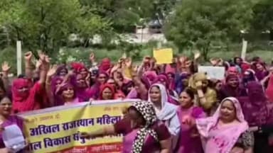 गंगापुर: गंगापुर सिटी उपखंड कार्यालय पर मानदेय बढ़ाने की मांग को लेकर आंगनबाड़ी कार्यकर्ताओं ने निकाली रैली
