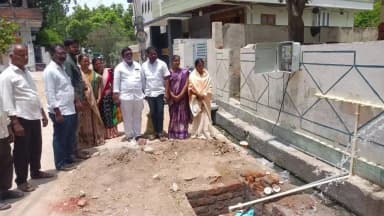 కోరుట్ల: పట్టణంలోని 25వ వార్డులో 6 లక్షలతో అభివృద్ధి పనులకు భూమి పూజ. చేసిన మున్సిపల్ చైర్ పర్సన్ తిరుమల వసంత