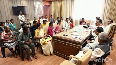जगदलपुर: उप मुख्यमंत्री विजय शर्मा ने नक्सल प्रकरणों की वापसी को लेकर बस्तर के युवाओं से की मुलाकात