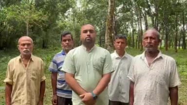 মোহনপুর: বামুটিয়ার জলিলপুর গ্রামে ক্ষতিগ্রস্ত রাবার বাগান পরিদর্শন করলেন এলাকার বিধায়ক নয়ন সরকার