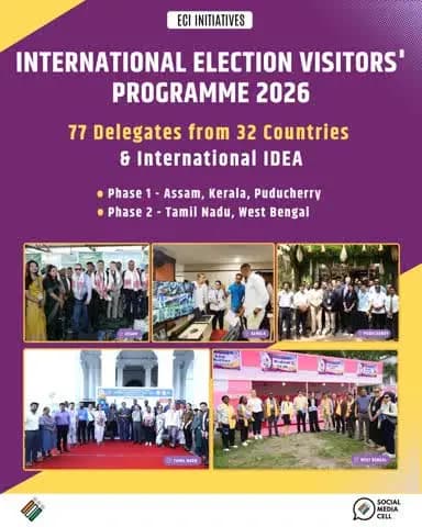 #ECIInitiatives
IEVP 2026 brought together 77 delegates from 32 countries & International IDEA in two phases alongside the Legislative Assembly Elections