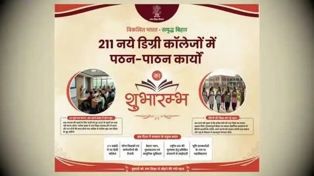 माननीय मुख्यमंत्री, बिहार श्री सम्राट चौधरी जी ने आज पूर्णिया जिला के 06 डिग्री कॉलेज विहीन प्रखंडो मे नए डिग्री कॉलेज(राजकीय डिग्री कॉलेज, के नगर) का उद्घाटन किया।
Information & Public Relations Department, Government of Bihar
#IPRD
#Purnia
#DegreeCollegePurnia
#PurneaUnivercity