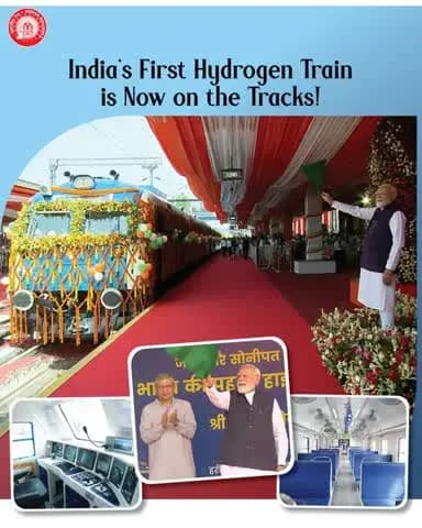 India's first Hydrogen Train is now on the tracks, driving the future of sustainable rail transportation.
#HydrogenTrain
#भारत_की_पहली_हाइड्रोजन_ट्रेन