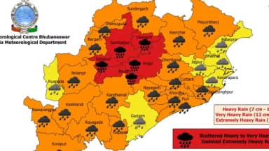କନ୍ଧମାଳ: ଜିଲ୍ଲାରେ ଆସନ୍ତାକାଲି ବର୍ଷା ହେବା ନେଇ ଜିଲ୍ଲାକୁ ପାଣିପାଗ ବିଭାଗ ପକ୍ଷରୁ ଅରେଞ୍ଜ ୱାର୍ଣିଂ ଜାରି