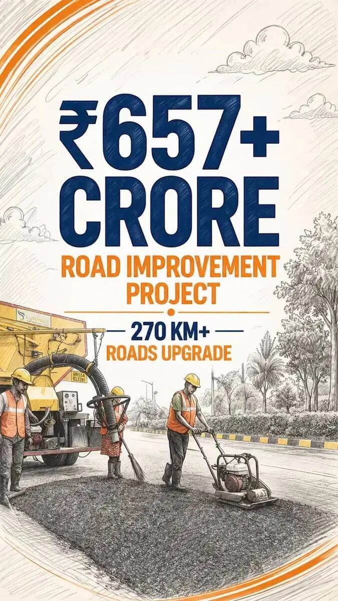 मुख्यमंत्री श्रीमती @gupta_rekha जी के नेतृत्व में दिल्ली की सड़कें अब Modern Infrastructure के साथ और बेहतर बनेंगी।
₹657.99 करोड़ की लागत से 270.63 किलोमीटर लंबी प्रमुख सड़कों के Upgradation को मंजूरी दी गई है। इस परियोजना के तहत East, North और South Delhi की प्रमुख सड़कों पर मजबूत Road Construction, बेहतर Road Markings और आधुनिक Drainage System विकसित किए जाएंगे।