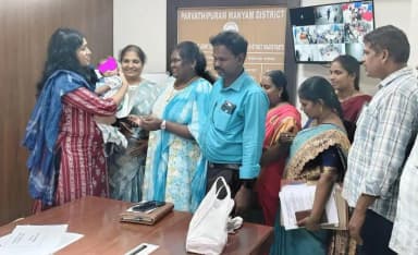 పార్వతీపురం: పరిరక్షణ లో పెరిగిన పాప ప్రియంవదకు తమిళనాడు దంపతుల దత్తత