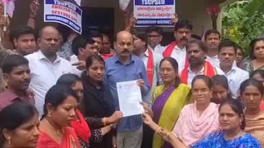 సంగారెడ్డి: సిసిఎస్ రద్దు చేయాలని కోరుతూ సంగారెడ్డి ఎమ్మెల్యే చింతా ప్రభాకర్ కు వినతి