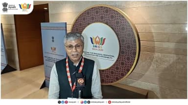 Vaidya Rajesh Kotecha, Secretary, Ministry of Ayush, highlighted India's showcase of its traditional Ayush systems on the sidelines of the first day of the BRICS Health Ministers' Meeting in Chandigarh. The event featured a dedicated session on Traditional, Complementary and Integrative Medicine (TCIM), along with displays of Ayush Aahar and the diverse Ayush disciplines, reflecting India's commitment to advancing traditional medicine globally.
#BRICS2026 #BRICSIndia2026 #IndiaBRICSChairship #AyushforAll #Ayushforall #PublicHealth #TraditionalMedicine #HealthForAll
@narendramodi @mppratapraojadhao @mdniyyoga @mib_india @akashvani_air @aiia_gov @ddnational @airnewsalerts @ani_trending @ptinews_multimedia @unitednewsofindia @mygovindia @mygovassamese @mygov.hindi