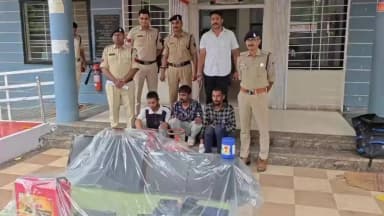 हरदा: हरदा में सैलून चोरी का 4 घंटे में कोतवाली पुलिस ने किया खुलासा, तीन आरोपी गिरफ्तार