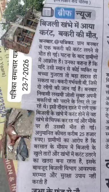 बनवार गाँव में बिजली कर्मचारियों की लापरवाही से लोहे के खम्बो पर डले हैं आन गिनत तार