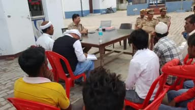 स ह सबा न थाने में आज पीस कमेटी की मीटिंग रखी गई है जिसमें एसएसपी हदेश कटारिया की अध्यक्षता में की मीटिंगawswलोगमौजूद
