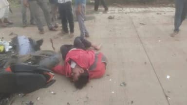 #sakka petrol pump ke samne 2 motarsikilo ke bich hua bhishan hadsa 3 logo ki Hui mot @