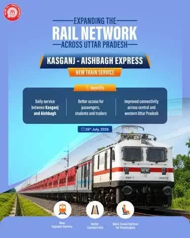 A new journey begins with the Kasganj–Aishbagh Express. The service will connect key destinations across Uttar Pradesh, offering better accessibility and greater convenience for passengers.
#RailInfra4UttarPradesh