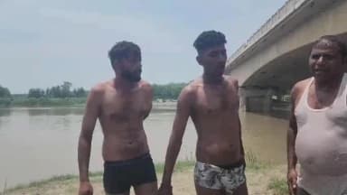 कैराना: कैराना में ब्रिज के निकट यमुना नदी में डूब रहे हरियाणा निवासी युवक की गोताखोर ने बचाई जान