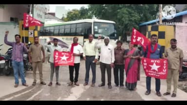 నల్గొండ: ఆర్టీసీ కార్మికుల సమ్మె ఒప్పందాలను వెంటనే అమలు చేయాలని సిఐటియు ఆధ్వర్యంలో నిరసన