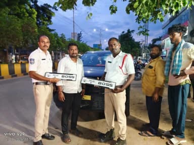 కోదాడ: కోదాడలో ఫ్యాన్సీ నంబర్ ప్లేట్ల ఉన్న వాహనాలపై భారీ చర్యలు