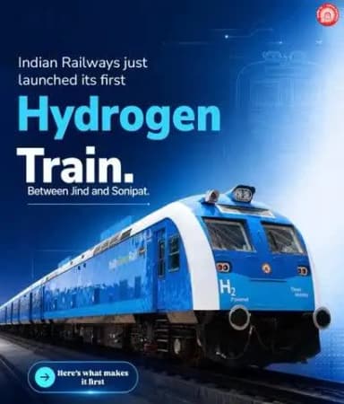 Indian Railways is entering a green era with pure hydrogen power.
#भारत_की_पहली_हाइड्रोजन_ट्रेन #HydrogenTrain @railminindia