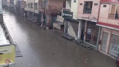 सरदारशहर - आज सुबह की बारिश का नजारा घंटाघर