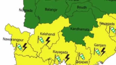 କଳାହାଣ୍ଡି: ଆସନ୍ତାକାଲି ପାଇଁ କଳାହାଣ୍ଡି ଜିଲ୍ଲାରେ ପୃଥକ ଘଡଘଡି ଓ ପବନ ନେଇ ୟେଲୋ ଆଲର୍ଟ