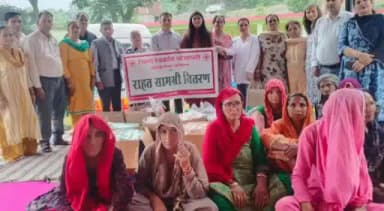 शाहपुर: जिला रेडक्रॉस सोसायटी की अध्यक्षा ने आपदा प्रभावित परिवारों के बीच पहुंचकर 28 परिवारों को बांटी राहत सामग्री