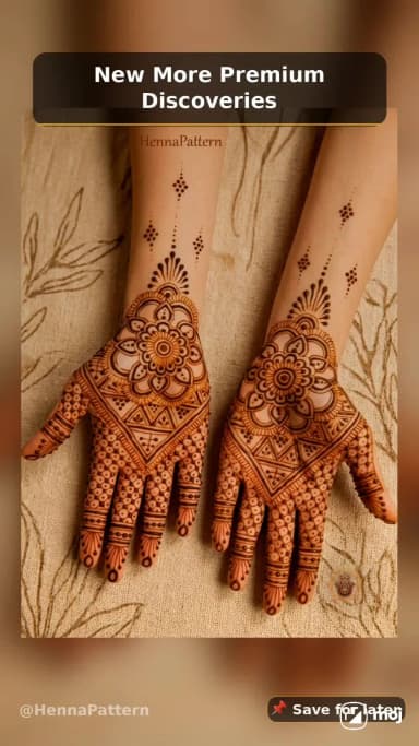 More Premium Discoveries
Soft graceful designs ✨
Discover bridal henna collections ✨