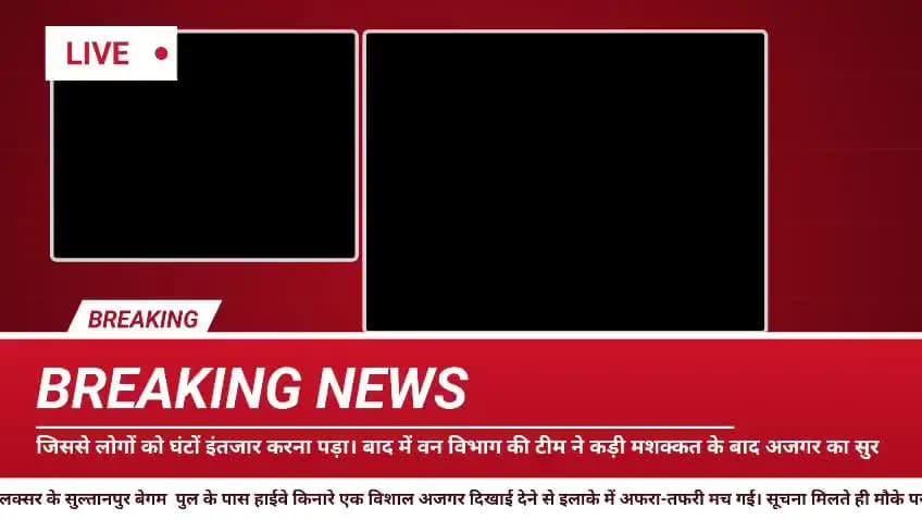 लक्सर के सुल्तानपुर बंगम पुल के पास हाईवे किनारे एक विशाल अजगर दिखाई देने से इलाके में अफरा-तफरी मच गई। सूचना मिलते ही