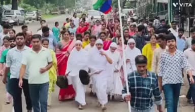 बागीदौरा: आचार्य विशुद्ध सागर महाराज के शिष्य मुनि शुद्ध सागर और क्षुल्लक अकमपसागर महाराज ने बागीदौरा में भव्य मंगल प्रवेश किया