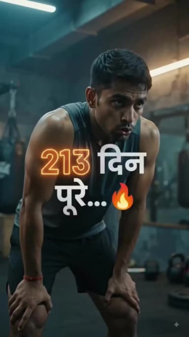 213 दिन पूरे होना सिर्फ़ एक संख्या नहीं...
यह लगातार मेहनत, अनुशासन और कभी हार न मानने की सोच का प्रमाण है। 💯
हर दिन