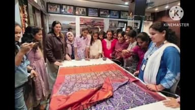 భువనగిరి: పోచంపల్లి ఇక్కత్ పై ఫ్యాషన్ విద్యార్థుల అధ్యాయనం