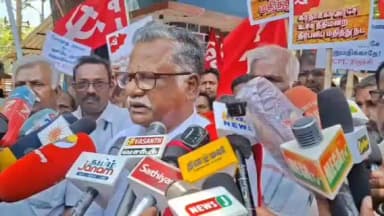 முசிறி: கர்நாடகா காவேரியில் தண்ணீர் திறக்காததால் தமிழகத்தில் 6 லட்சம் ஹெக்டரில் நெல் பயிர் சாகுபடி பாதித்துள்ளது முத்தரசன் பேட்டி