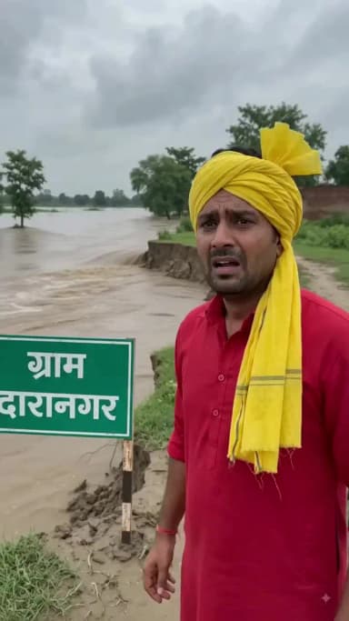 pp जिला अमरोहा तहसील धनोरा ग्राम दारानगर में बाढ़ पानी से लोग बहुत परेशान है कुछ सुविधा नहीं हो रही