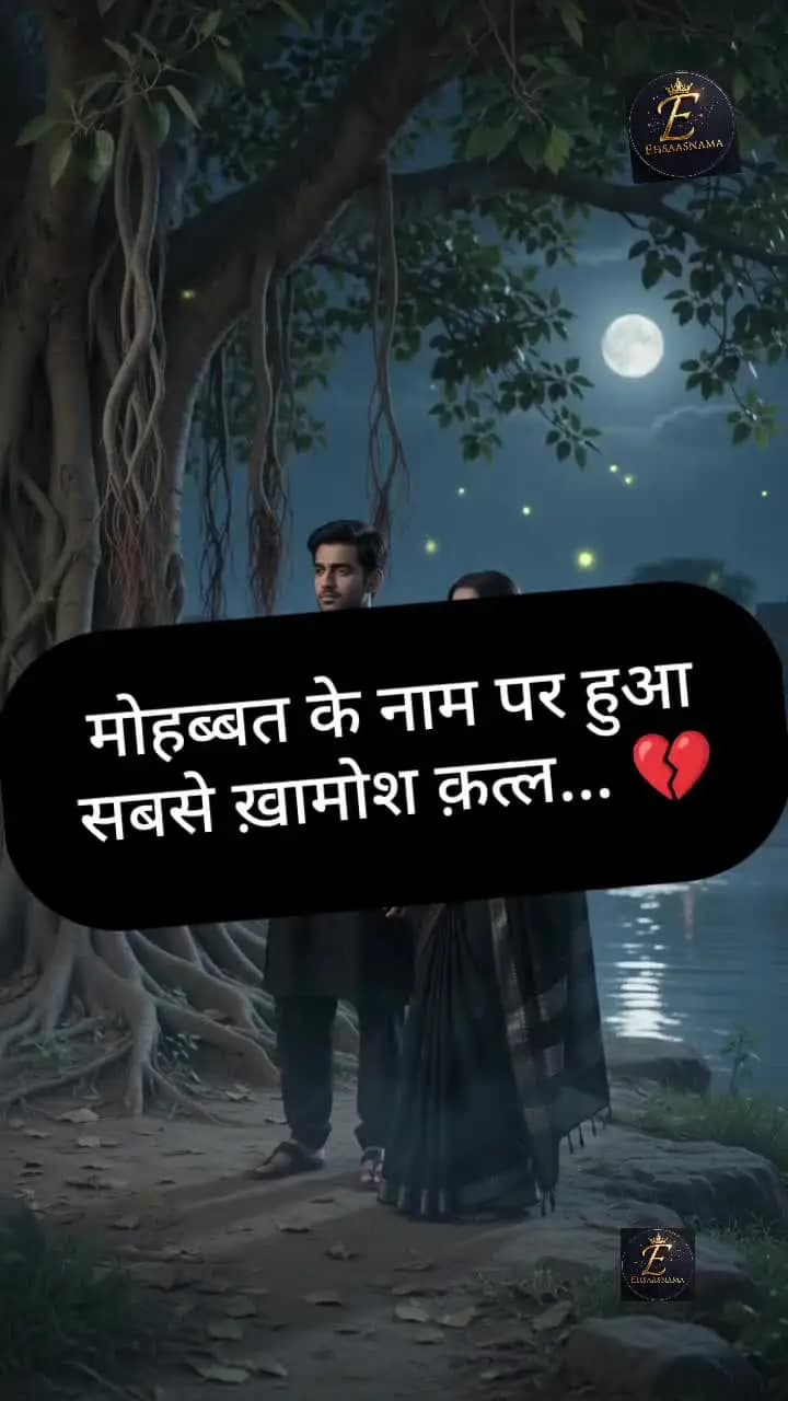 क़त्ल करके जाता तो
दुनियाँ की नज़रों में आ जाता,
कातिल शातिर था...
मोहब्बत करके छोड़ गया... 💔🌙
#vairal #trending #lov