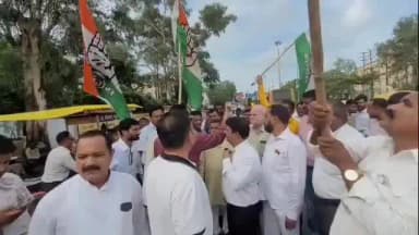 देवास: दतिया उपचुनाव के परिणाम को लेकर कांग्रेस ने मनाया जश्न