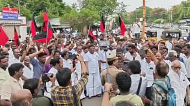 அரியலூர்: உதயநிதி ஸ்டாலின் கைது எதிரொலி- அண்ணா சிலையருகே ஆர்ப்பாட்டத்தில் ஈடுபட்ட முன்னாள் அமைச்சர் உள்ளிட்டோர் கைது