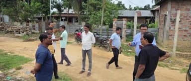 কমলপুর: কমলপুর হাল হালি এলাকায় রাস্তার কাজ পরিদর্শন করতে যান এলাকার বিধায়ক